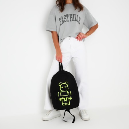 Backpack school youth Teddy, 29x12x37, lightning department, n/pocket, black-11