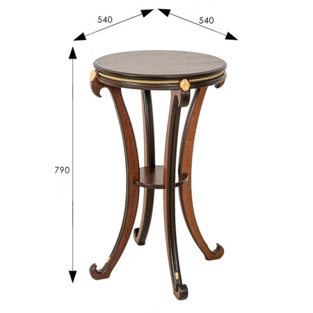 Gloria console, 540x540x790, walnut-1