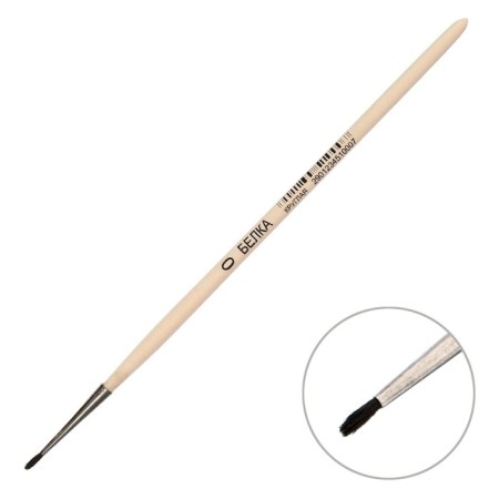 Round Brush No. 0 (clip diameter 1 mm; hair length 5 mm), wooden handle, calligrata-3