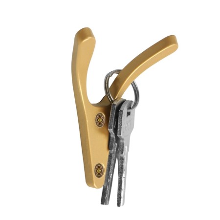 Furniture hook Cappio Fox, two -rod, matte gold-1
