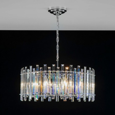 Suspendor Lamp Citilux "Ingvar" CL334181, 59x59x110 cm, 8x60W, E14, color gray-6