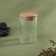 Organizer for storing cotton wools "Bamboo", with a lid, d6.5 × 10 cm, in a cardboard box, the color is transparent/brown
