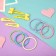 Hair Set "Olivia" (6 elastic bands, 4 invisibility 4.5 cm) yellow bow of peas