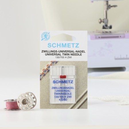 Needle for household sewing machines, double, universal, No. 80/4-4