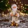 Santa Claus "in a cap, with a gift" 17 cm, gold