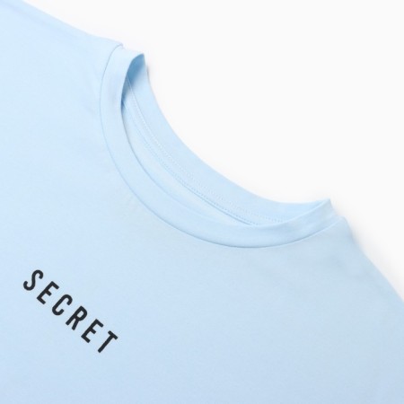 T-shirt female, color is bright blue, the size of One size (42-46)-1