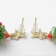 New Year! Earrings "New Year" Christmas trees, colored in gold
