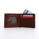 Male purse without a fastener, department for bills, for maps, color light brown