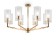 Suspended lamp 60W, 8XE14, 51.5x90 cm, French gold