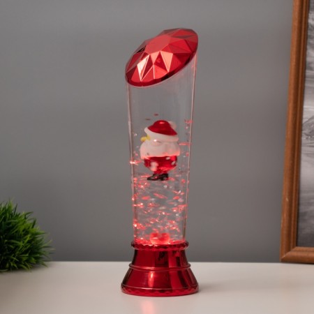 Lava Labe "Santa Claus" LED 3HAAA, USB red 6.5x8x23.7cm-4