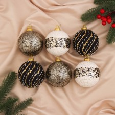 Set of balls plastic D-8 cm, 6 pcs 