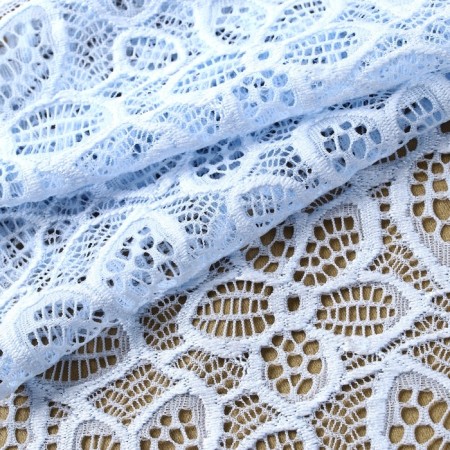 Lace elastic fabric, 180 mm × 2.7 ± 0.5 m, the color of the sky blue-1