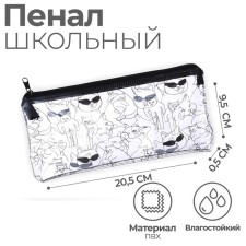 Penal soft, 1 compartment, 95 x 205 mm, flat, PVC, calligrata 