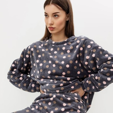 Home female set (jumper, trousers), gray color, size 44-1