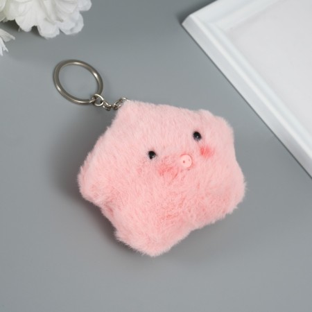 Fluffy on the ring "Star pig" Pushchak 8x11x2.5 cm-2