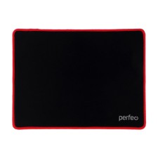 Коврик для мыши Perfeo Black, игровой, 320x240x3 мм, чёрно-красный