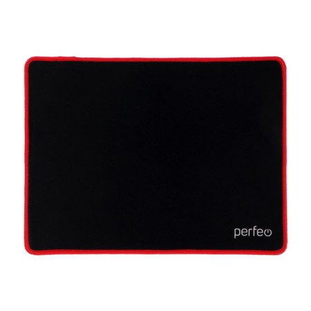Perfeo Black mouse mat, game, 320x240x3 mm, black and red