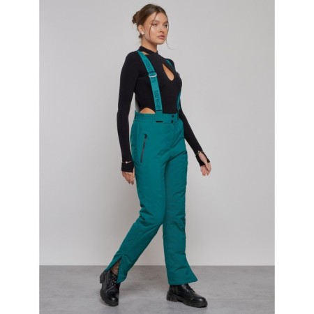 Semi -combinezone ski insulated female winter, size 50, green color-1