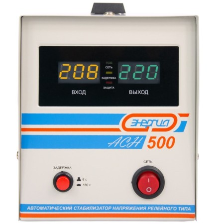 The voltage stabilizer is single-phase ASN-1000 energy from numbers. display-5