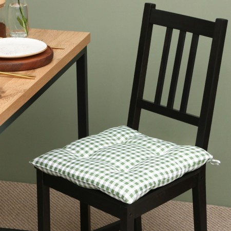 Siddle on the chair Ethel "Cage" 40x40 cm, col. green, 100% polyester-3