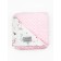 AMAROBABY plaid, size 85x95 cm, white, pink color