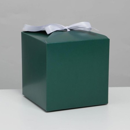 Gift folding box, packaging, "Emerald", 12 x 12 x 12 cm