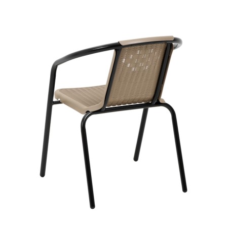 Set of garden furniture: table, 2 stools, beige-9