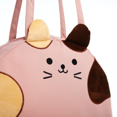 Youth bag with a zipper, pink color-3
