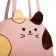 Youth bag with a zipper, pink color