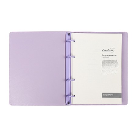 Note book A5+ 120l Escalada, soft region, leather claim, kr bl 70 g/m2, lilac-4