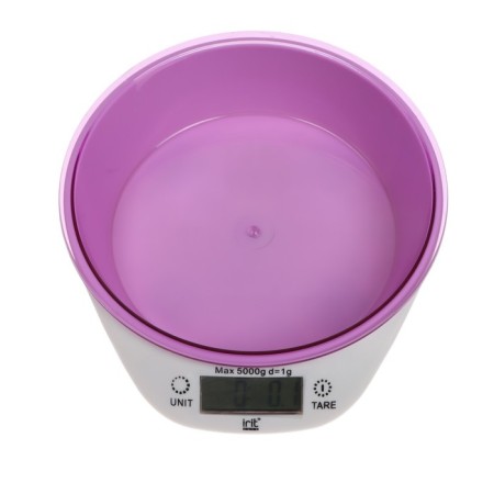 Kitchen Libra IRIT IR-7117, electronic, up to 5 kg, purple