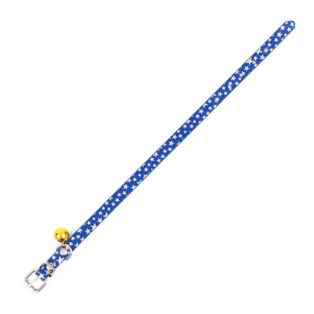 Collar "stars", 31 x 1 cm, artificial leather, mix of flowers-4