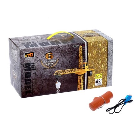 Radio -controlled "construction" crane, movement in all directions-5