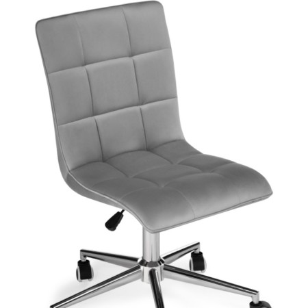 Computer chair ATV metal/velor, chrome/dark gray 42x57x86 cm-5