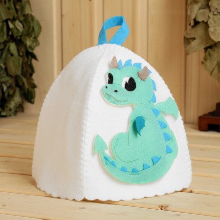 Children's cap with an applique "Dragon", mint