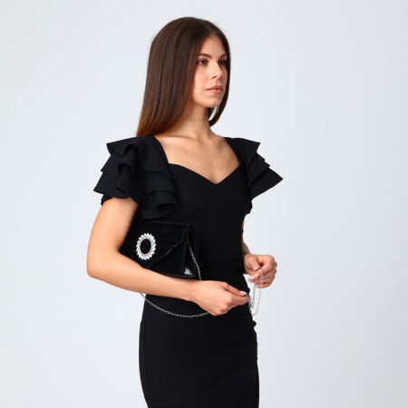 Female bag on a magnet, black color-7