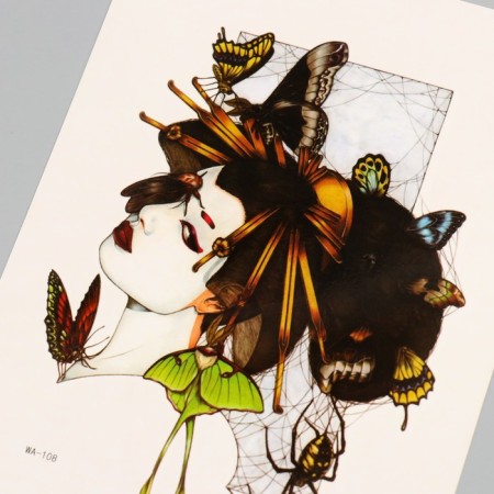Tattoo on the body color "Spider" 26.1x14.6 cm-3