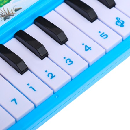 Musical piano "Happy New Year", sound, blue color-3