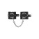 Handcuffs Pecado BDSM, from thick leather with eyelets, genuine leather, black