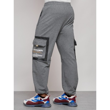 Sports male trousers, size 56, gray color-13