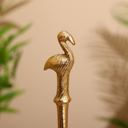 Flamingo bell of aluminum 7x7x25 cm-3