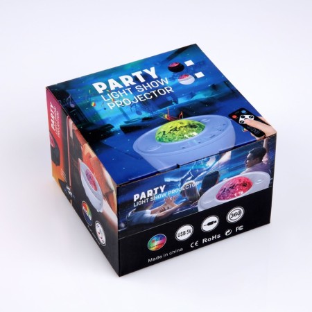 Light device "Star Sky" White, 12.5x8.5 cm, projector, USB, Bluetooth, Music, RGB-9