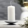 Lotus candlestick Metal for 1 candle "Lotus", 7.5x2 cm, gray