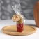 Candle from wax, honey-red, 8 cm