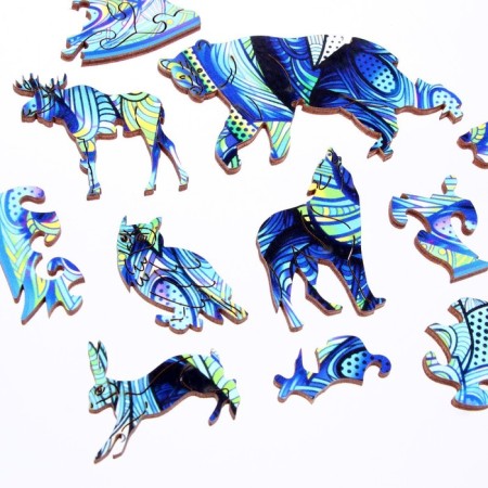 Wooden figured puzzle "Wise hunter"-5