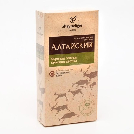 Altay Seligor Balm "Altai" with a Borovaya uterus and a red brush, 250 ml.