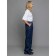 Heater trousers, height 158 ​​cm, dark blue color