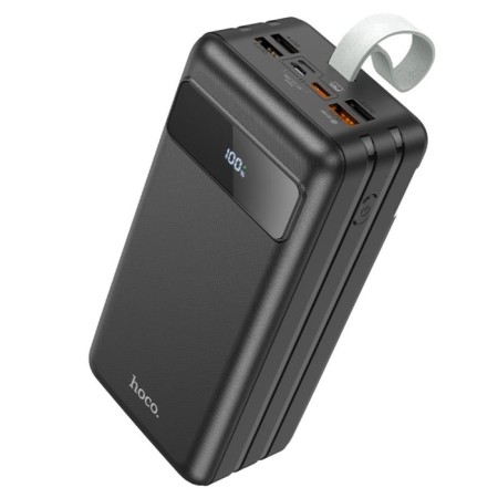 External battery Hoco J86b, 60,000 mAh, 2 USB, 1 Type-C, 3 A, display, black
