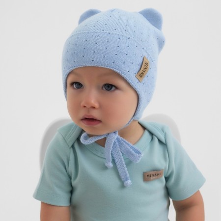 Children's hat minku, size 42-44, blue color-2