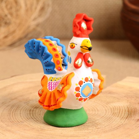 Dymkovo toy "Rooster", 11 cm, mix-4